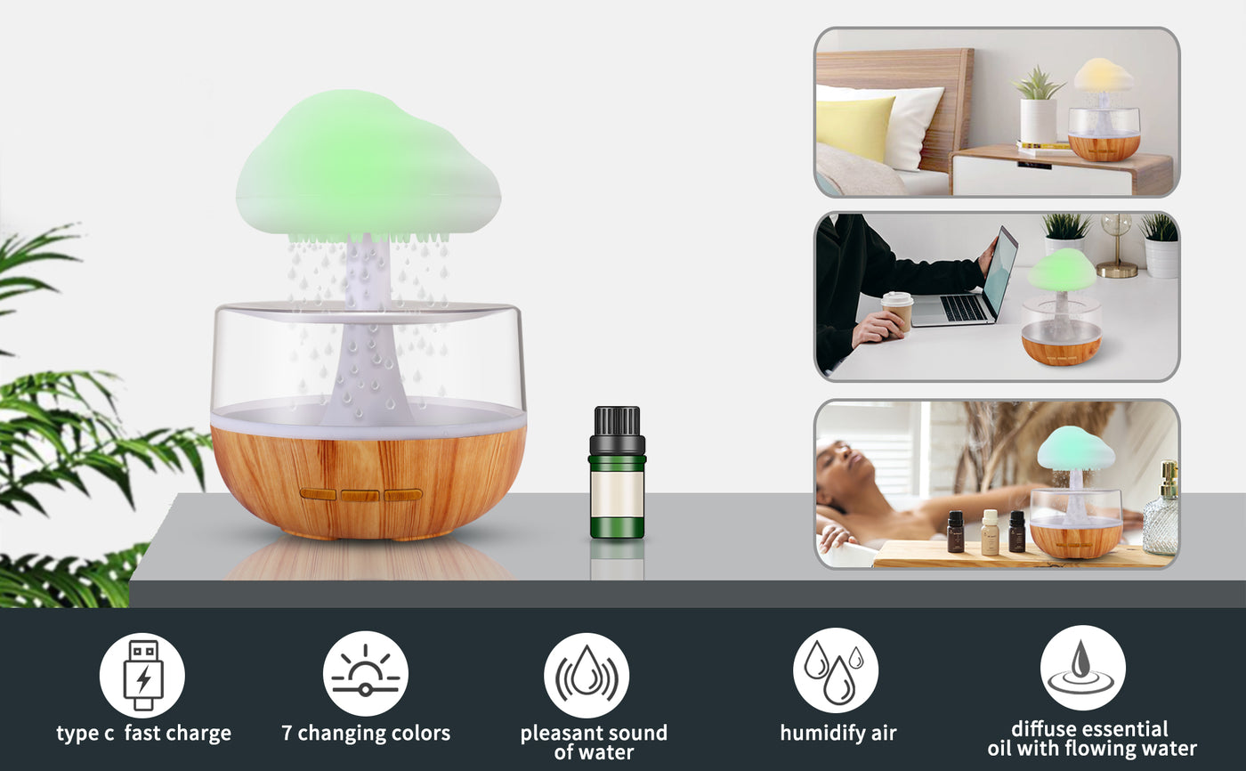 Weljoy Zen Raining Cloud Night Light