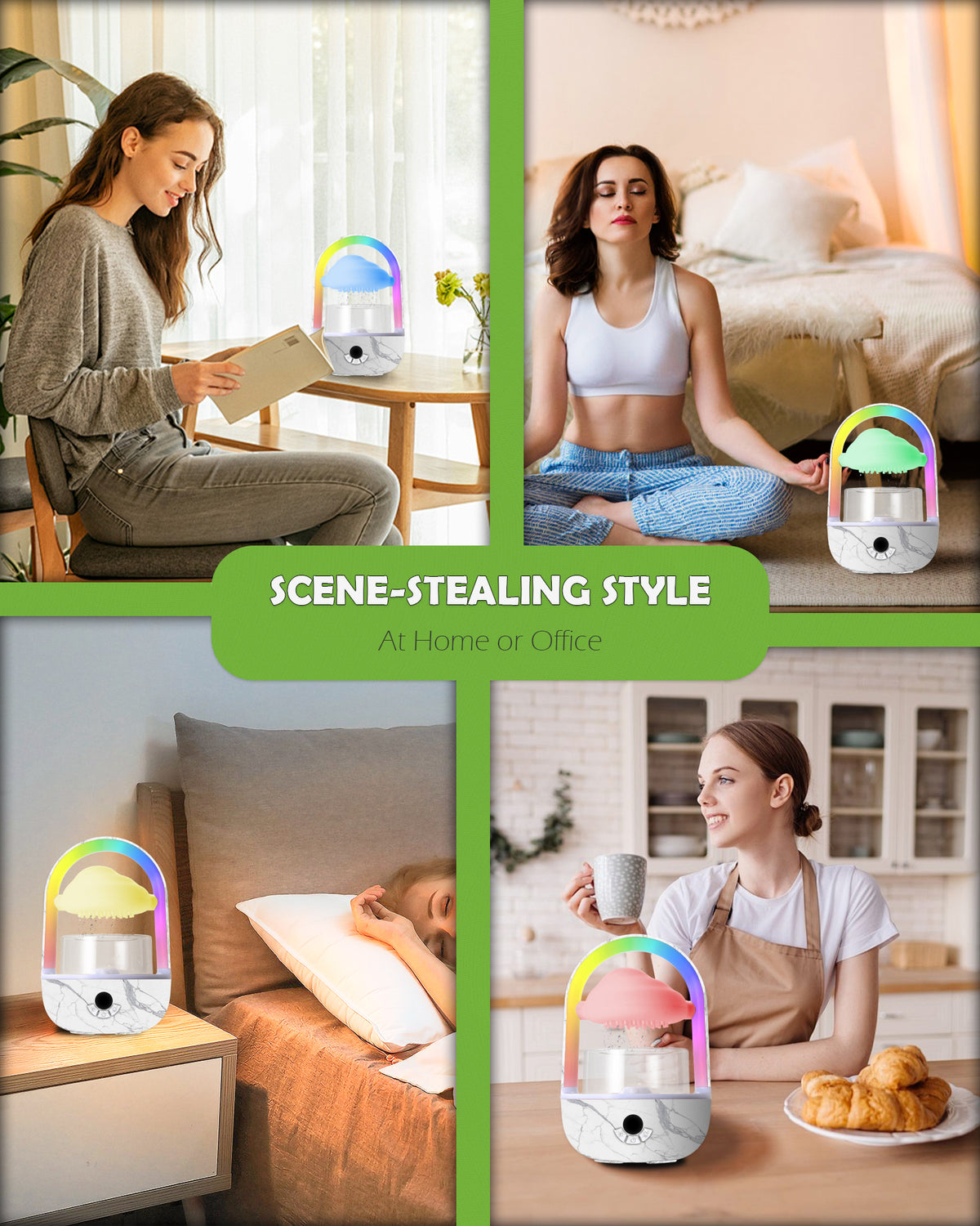 Weljoy Rainbow Rain Cloud Humidifier