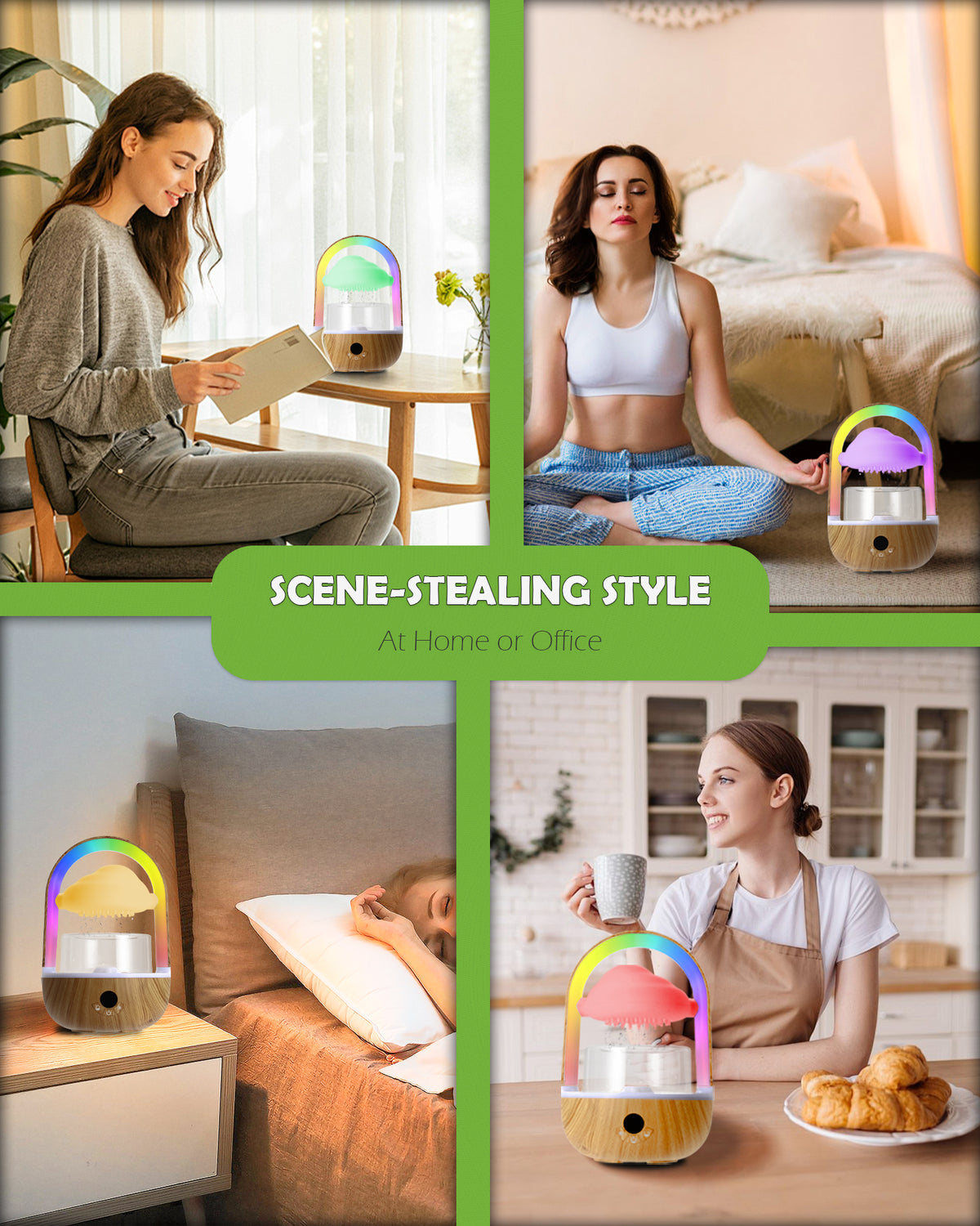 Weljoy Rainbow Rain Cloud Humidifier