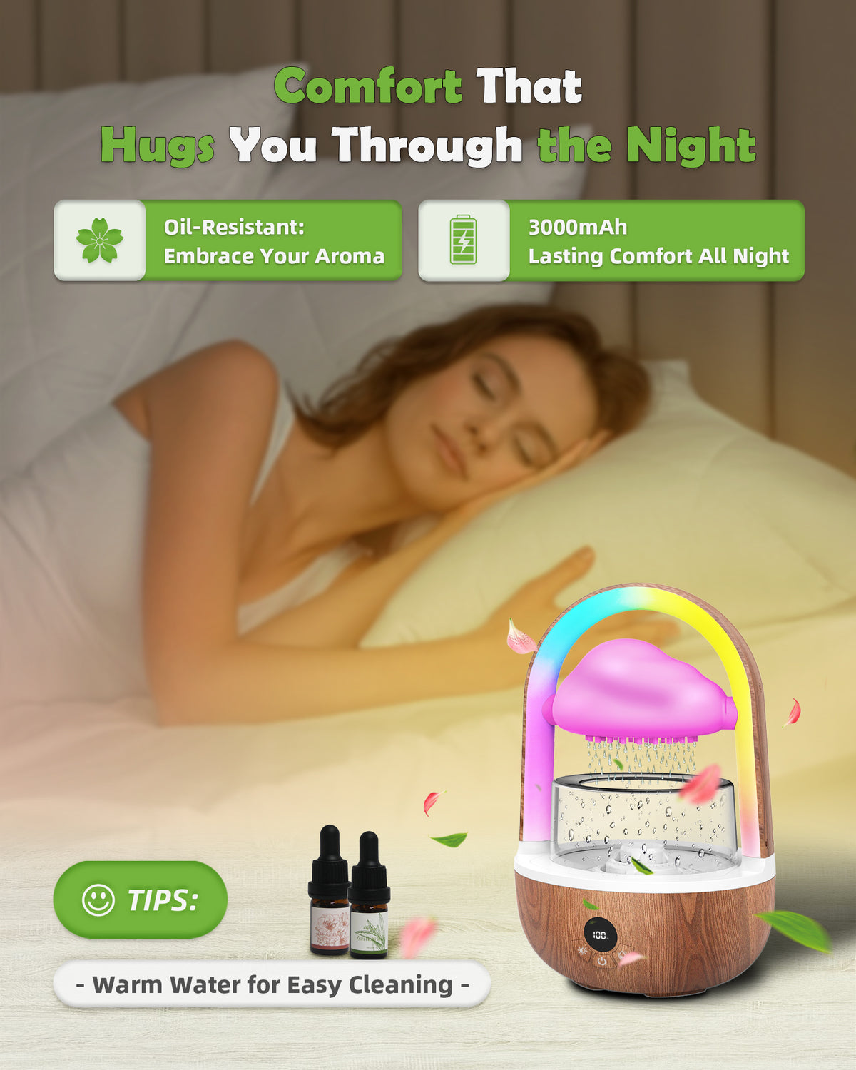 Weljoy Rainbow Rain Cloud Humidifier