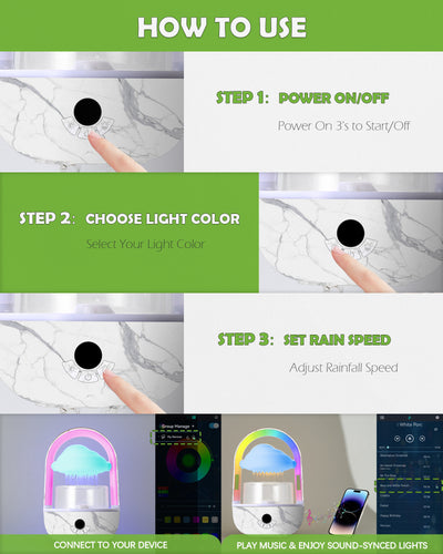 Weljoy Rainbow Rain Cloud Humidifier