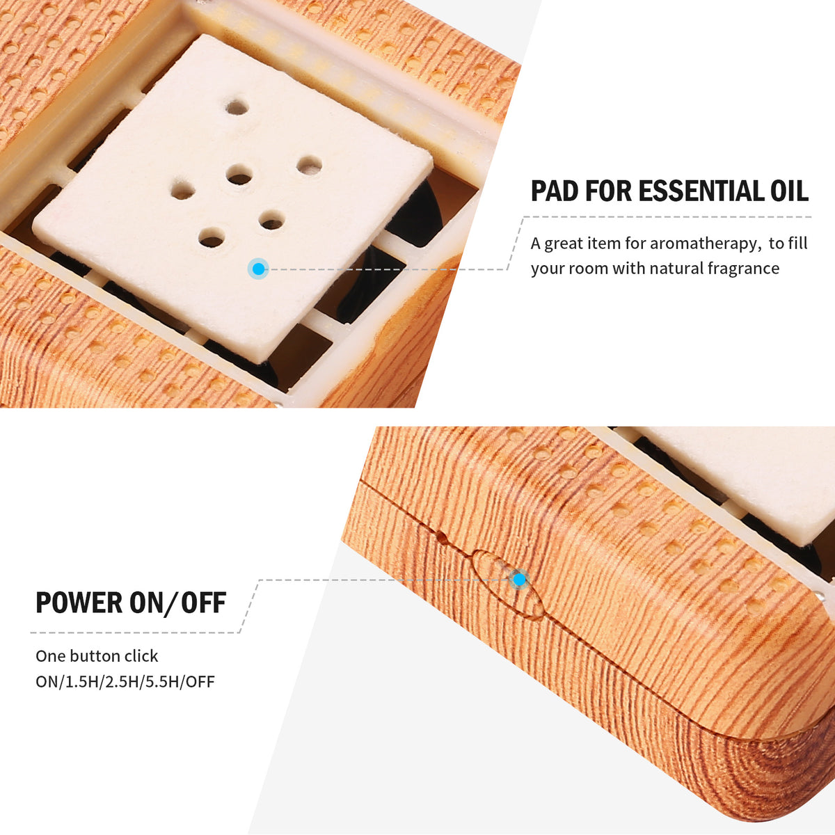 Weljoy Wood Grain Portable Diffuser